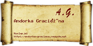 Andorka Graciána névjegykártya